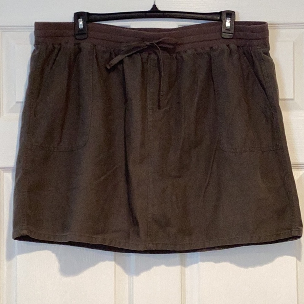 Olive Green Skort with Tie Front